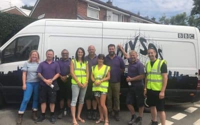 Local business, Frontline Cleaning, works on DIY SOS project