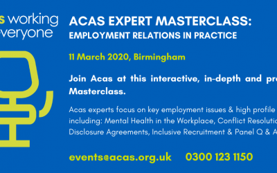 Acas Expert Masterclass, Birmingham, 11 March