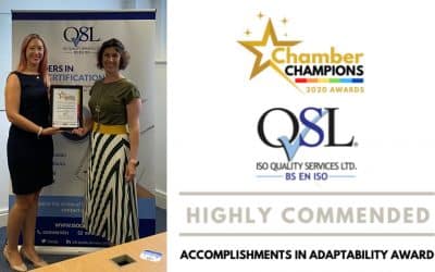 ISO Quality Services Limited Highly Commended at Chamber Champions Awards ceremony