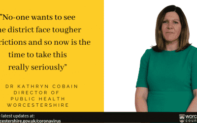 Message from Dr Kathryn Cobain, Director for Public Health for Worcestershire