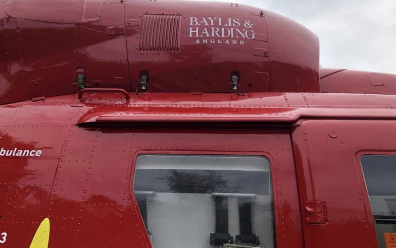 Midlands Air Ambulance Charity is Flying High with a Helping Hand from Local Luxury Hand Wash Brand