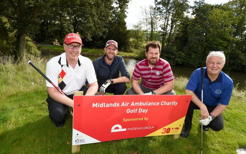 Corporate Supporters Swing Into Action For Midlands Air Ambulance Charity
