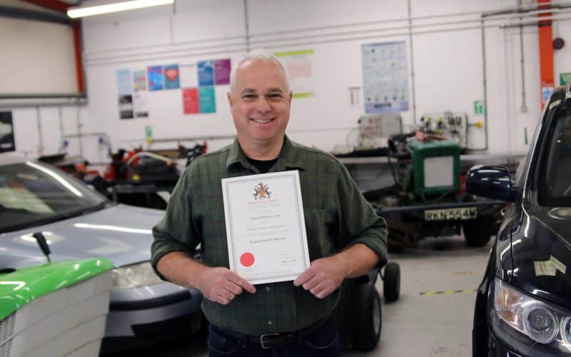 Pershore College trainer assessor gains engineering professional status