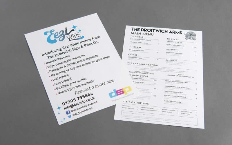 5 reasons why Waterproof Menus should be served in your restaurant.