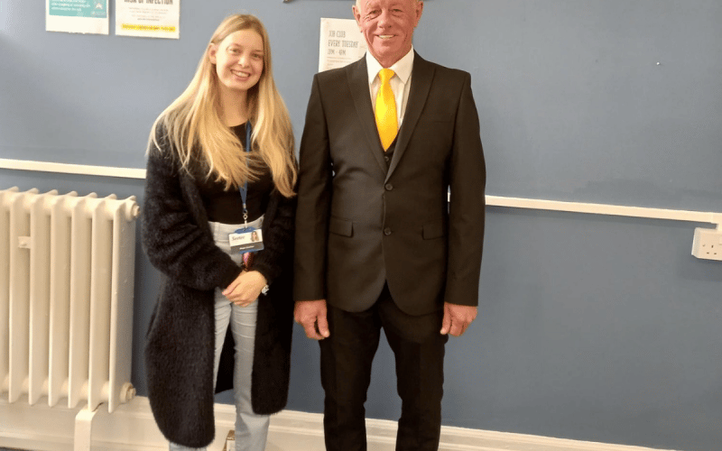 All suited and booted for new career!