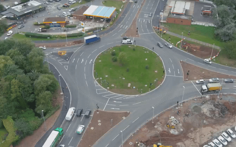 Improvement works to tackle congestion at Kidderminster’s Hoobrook Roundabout are now operating