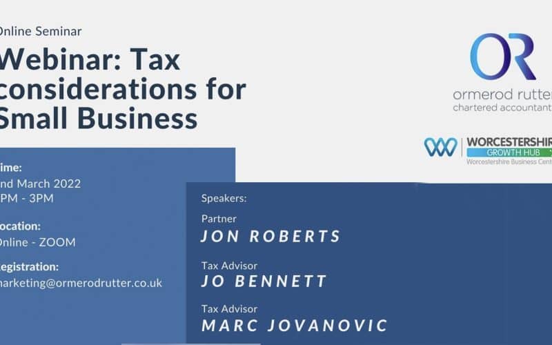 Tax considerations for Small Business