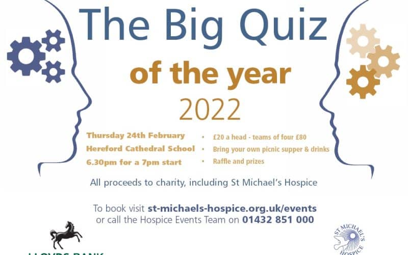 Lloyds Bank ‘The Big Quiz of the year’ 2022 – Flagship Charity Quiz Night returns to Hereford Cathedral School