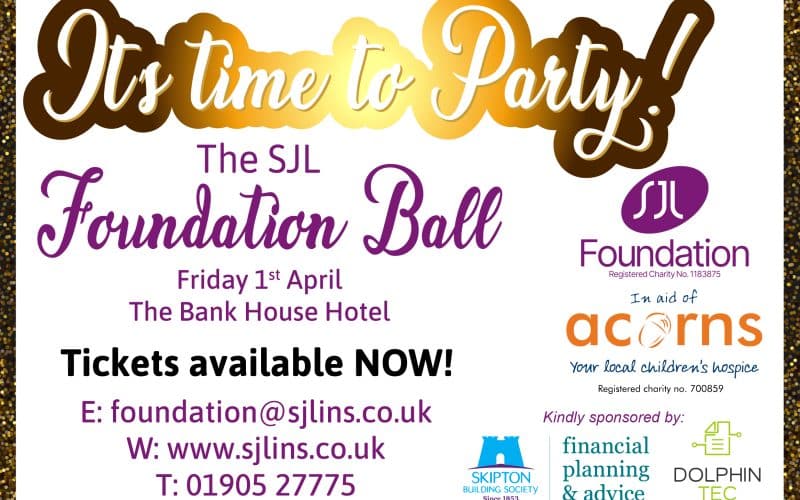 The SJL Charity Foundation Ball – Friday 1st April