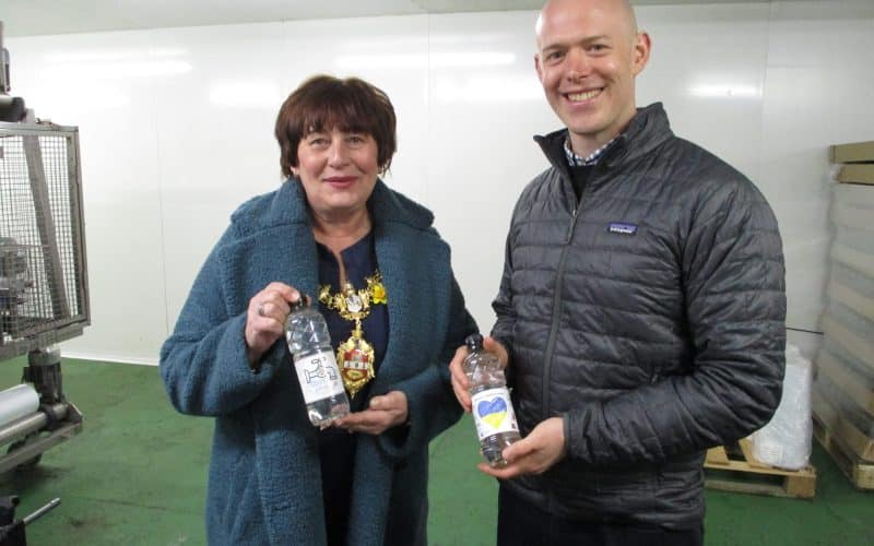 Stourbridge bottled water firm reveal Ukraine donation on Mayor’s visit