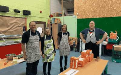 Matcon supports Evesham Adventure Playground prepare lunches during the summer holidays