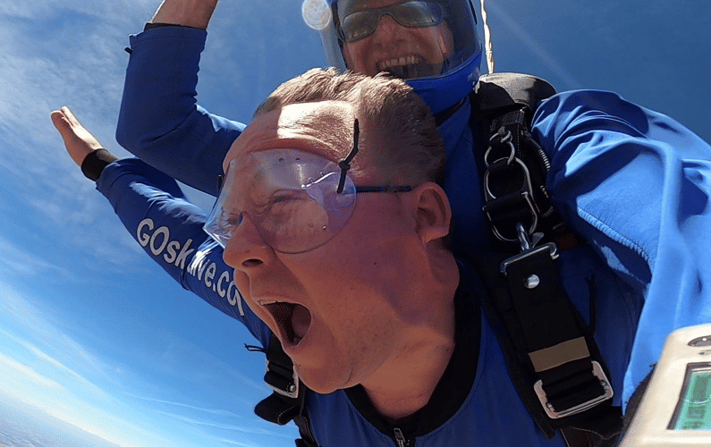 Hazelton Mountford’s Mike drops into the fundraising zone for a special cause