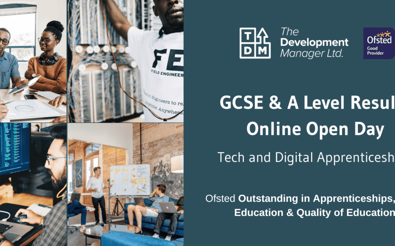 Exam results online open days for Tech and Digital Apprenticeships