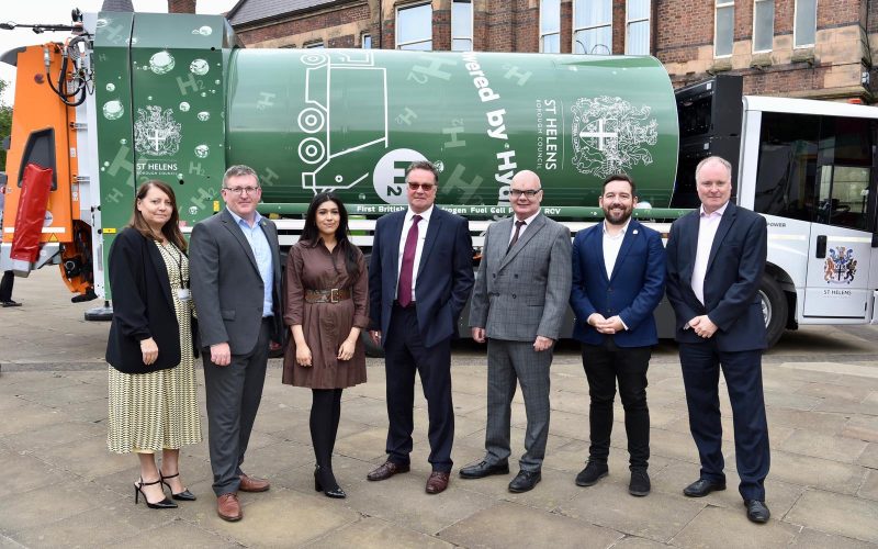 UK’s first custom built hydrogen waste collection vehicle in St Helens