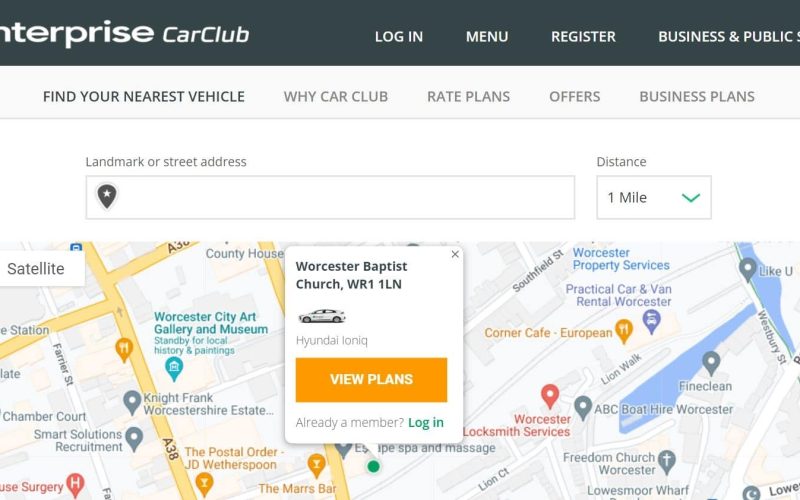 Sustainable Car Hire in Worcester Arboretum