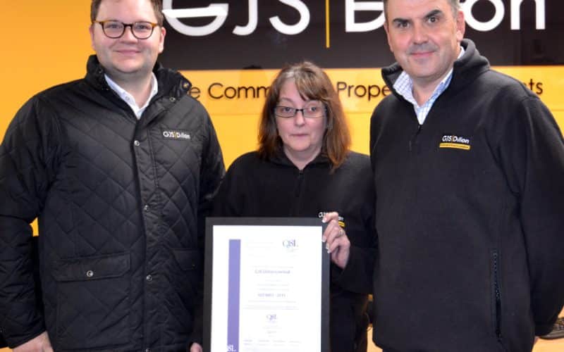 GJS Dillon awarded ISO 9001 Certification after first assessment