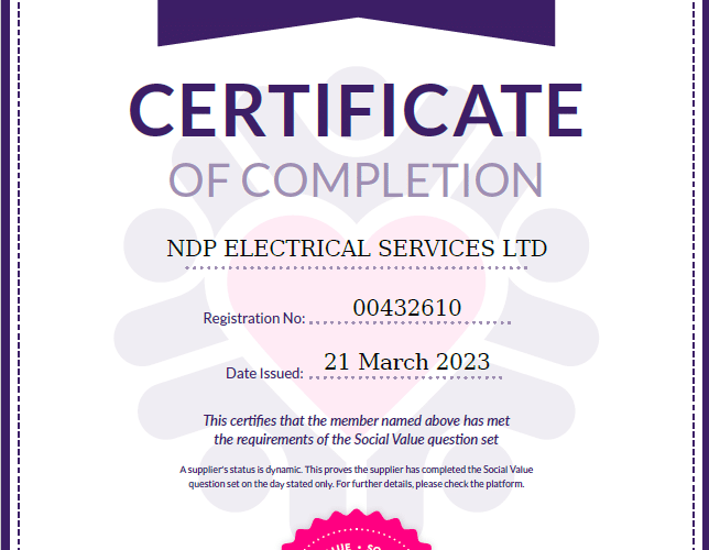 NDP Electrical awarded industry accreditations!