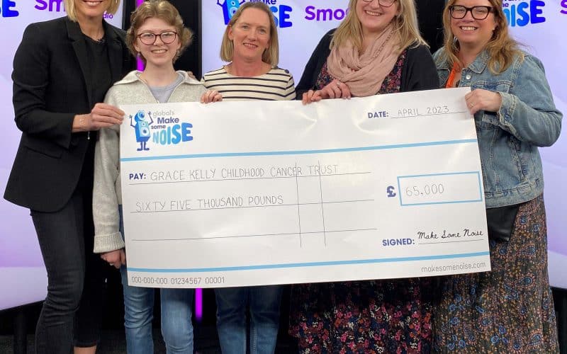 Grace Kelly Childhood Cancer Trust Receives £65,000 From Global’s Make Some Noise To Fund Life Changing Services