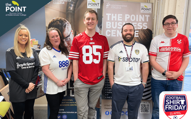 #FootballShirtFriday at The Point Business Centre at Kidderminster College