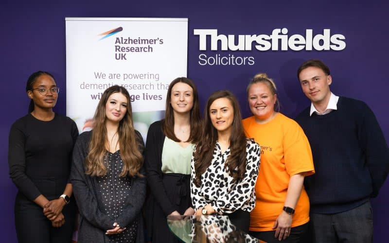 Alzheimer’s Research UK chosen as Thursfields’ charity of the year for 2023-24