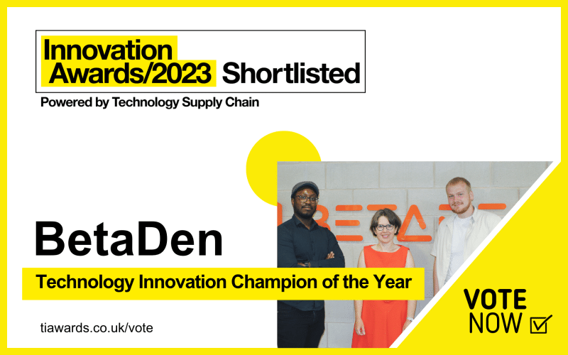 BetaDen shortlisted for ‘Technology Innovation Champion of the Year’ award in the prestigious Innovation Awards 2023