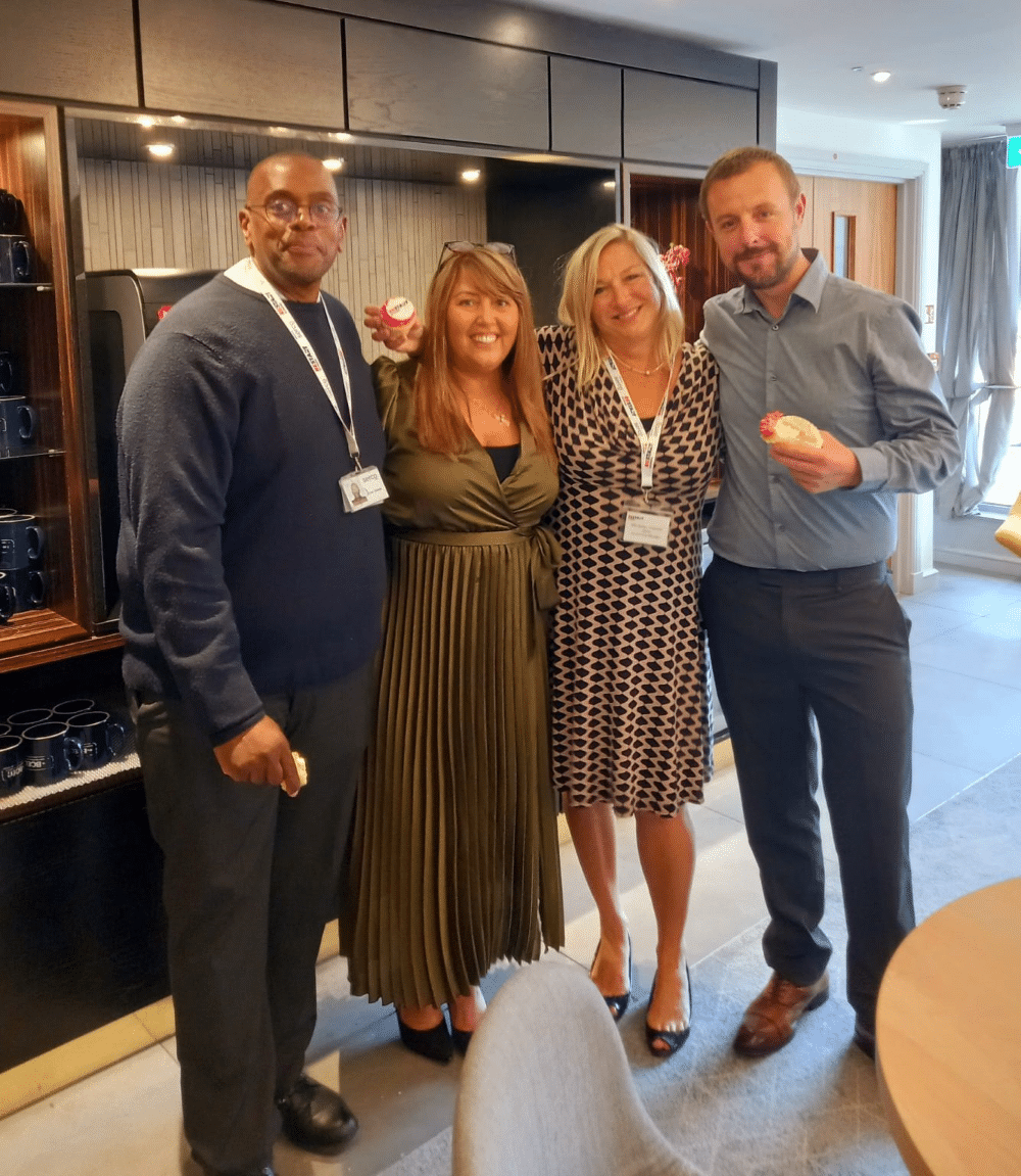 From left to right Serco staff members (Clive Thomas, Partnership Coordinator. Nicki Lewis-Downing, Partnership Manager. Mel Dovey, Partnership Manager. Matthew Peniket, Partnership Coordinator.