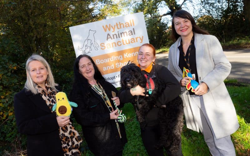 Worcestershire law firm donates £1,000 to Wythall Animal Sanctuary