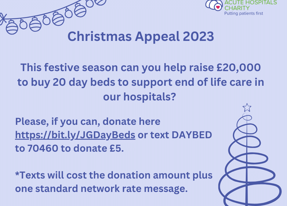Worcestershire Acute Hospitals NHS Trust Launches Festive Appeal to Raise £20,000 this Christmas