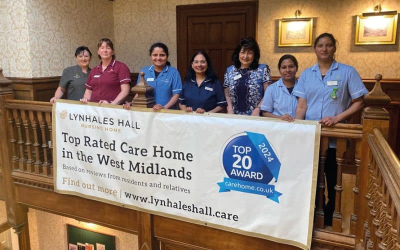 Lynhales Hall Nursing Home Recognised with Top 20 Care Home Award