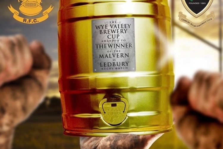 Wye Valley Brewery Unveil Golden Keg Trophy for Winners Malvern RFC