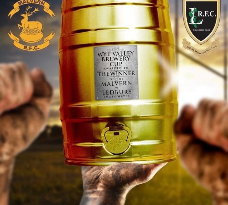 Wye Valley Brewery Unveil Golden Keg Trophy for Winners Malvern RFC