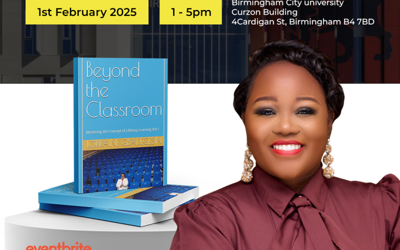 Author Lorraine Gbadegesin Announces the Official Launch of Her Debut Book: Beyond the Classroom: Mastering the Concept of Lifelong Learning Vol. 1