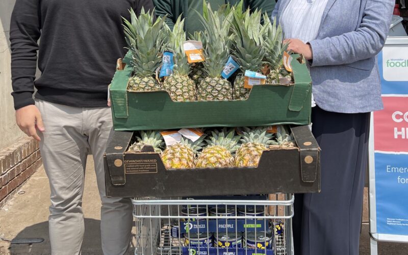 Worcestershire firm donates to local foodbank in celebration of International Pineapple Day