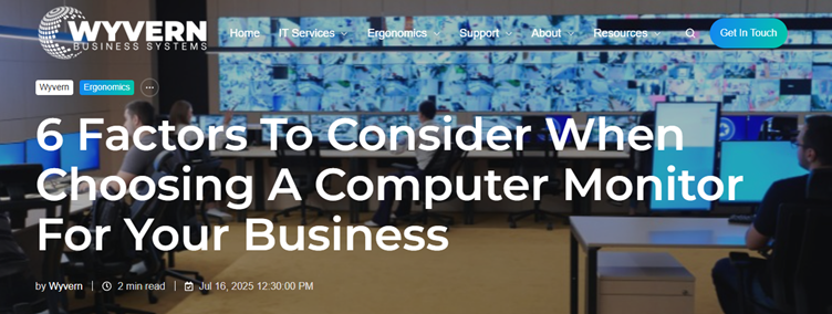 6 Factors To Consider When Choosing A Computer Monitor for Your Business