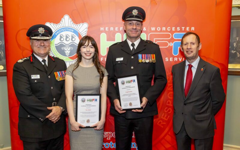 Fire Service staff recognised for their exceptional work at Herefordshire Medals & Awards Ceremony
