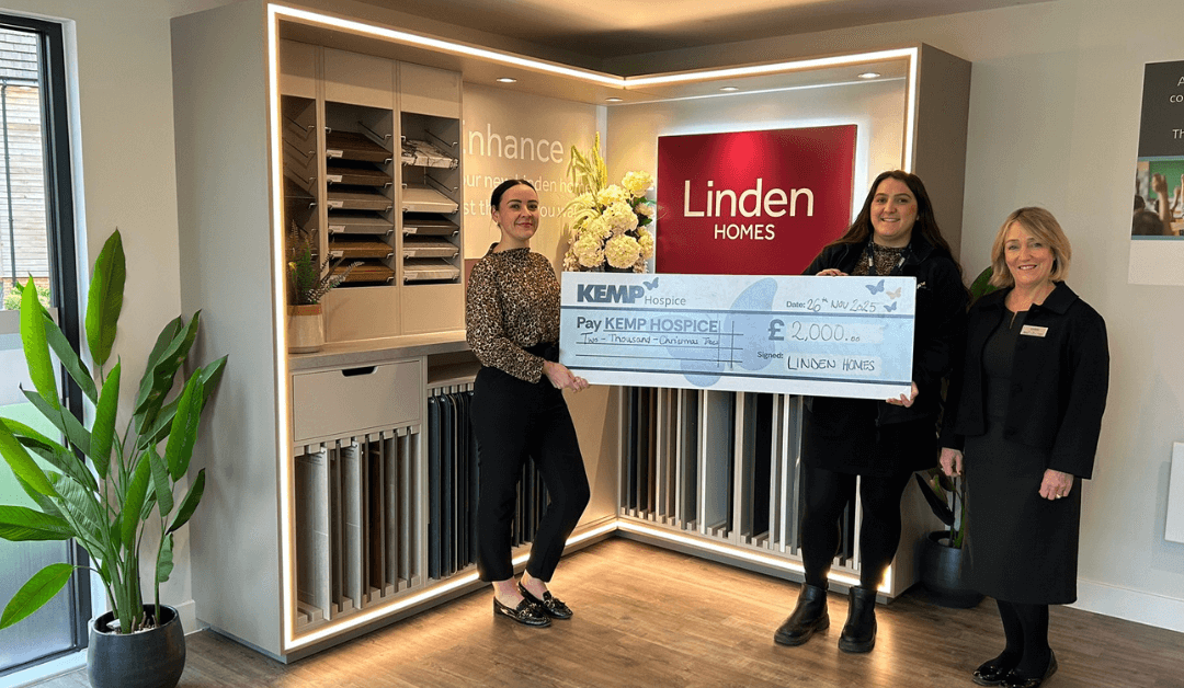 Five Years of Festive Support: Linden Homes Backs KEMP Hospice Christmas Tree Collection.