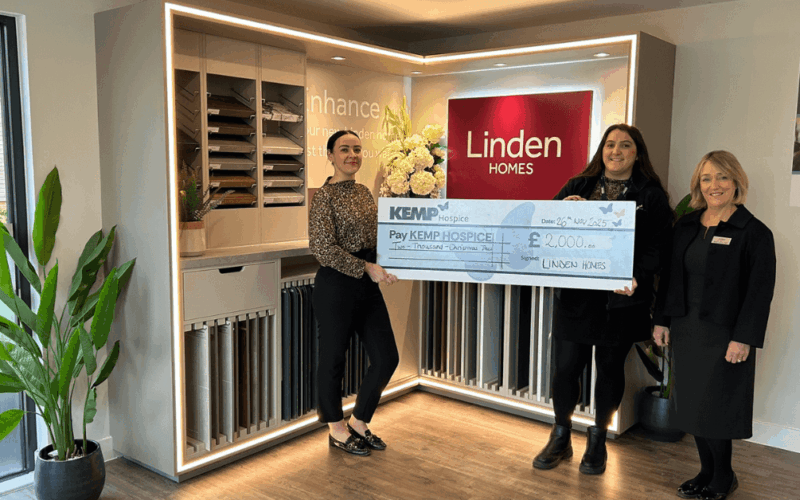 Five Years of Festive Support: Linden Homes Backs KEMP Hospice Christmas Tree Collection.