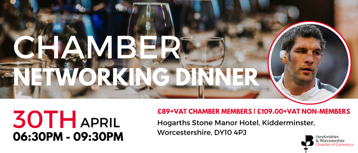 Former England Rugby Star to Host Chamber Networking Dinner
