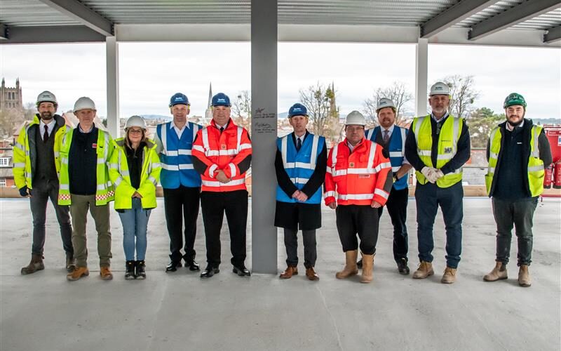 Steel signing ceremony marks major step forward for new £13.6M Hereford Fire Station