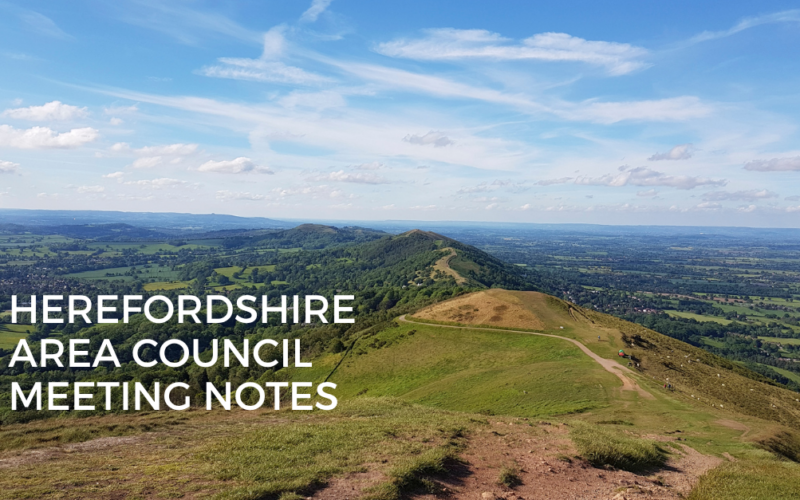 March – Herefordshire Area Council Meeting Notes