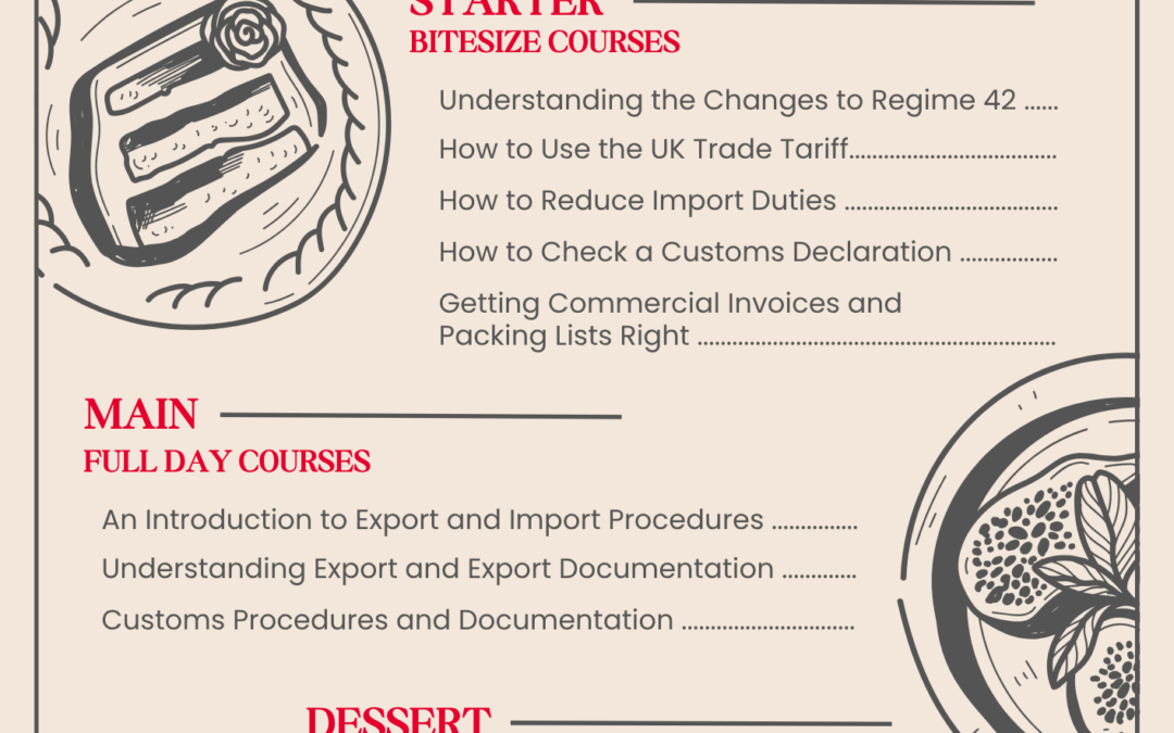 Introducing Our International Trade “Set Menu” Training Offer