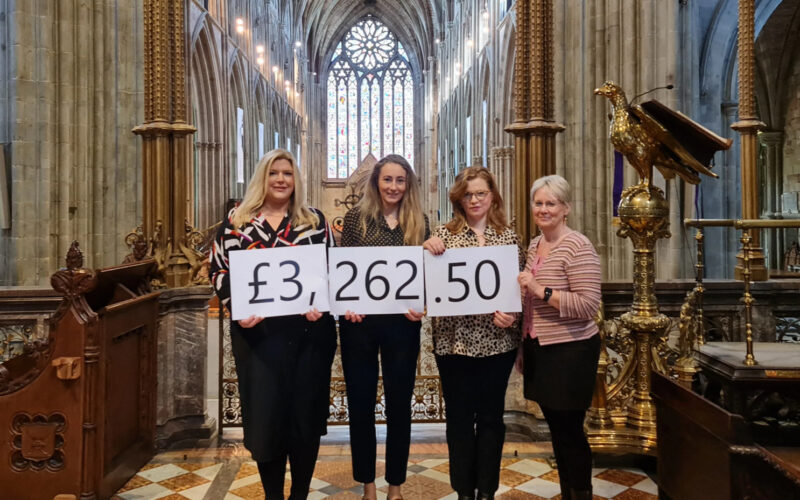 Wills specialists help to raise over £3,260 for Worcester Cathedral