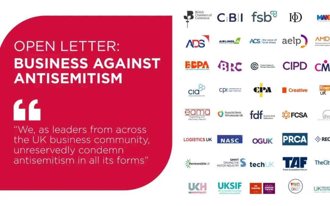 Business Groups Unite In Stand Against Antisemitism
