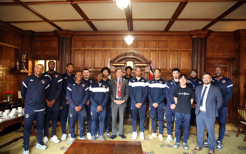 Mayor of Worcester Congratulates Winning Wolves Side