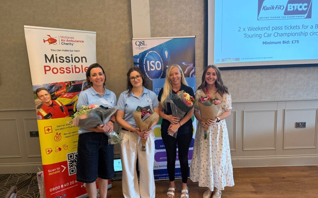 £7,500 Raised for Midlands Air Ambulance Charity at ISO Quality Services Ltd Golf Day