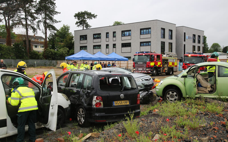 Crash Simulation Puts Worcester Students at the Heart of Emergency Response