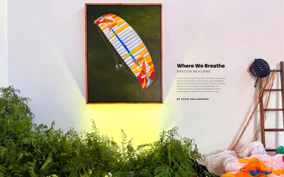 The Stunt Artists Collaborate with Visit Brecon Beacons through Paragliding & Art