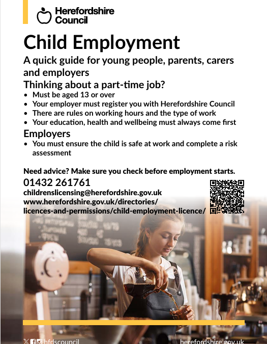 Child Employment: A quick guide for young people, parents, carers and employers